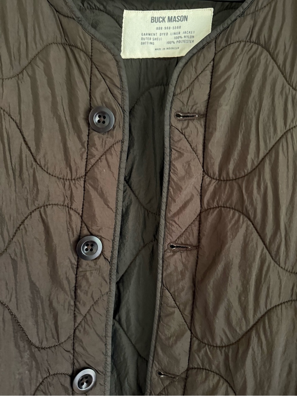 Buck Mason Women’s Jacket, Size - Medium, Color - Olive Green/Brown - Picture 5 of 8